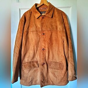 🇮🇹 GV Designer Mens Vintage Italian Suede Jacket 🤠